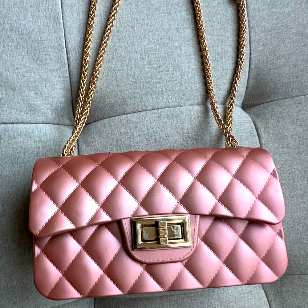 🎀 Pink ice metallic purse